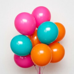 colorful balloons isolated on white