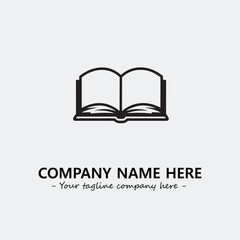 Book illustration black and white for logo company vector image
