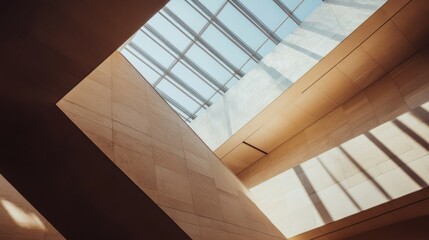 Obraz premium Modern architecture with natural light and geometric lines