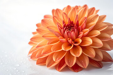 Beautiful Orange Dahlia Flower Close-up