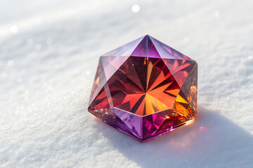 Colorful Gem on Snow