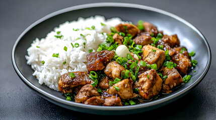 Delicious Teriyaki Chicken Over White Rice