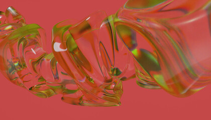 3d abstract glass obiect