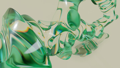 3d abstract glass obiect © neurostructure