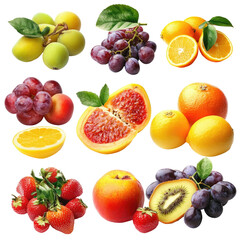 Fresh fruit variety, colorful and nutritious