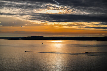 Sunset at the Discovery Park in Seattle, WA