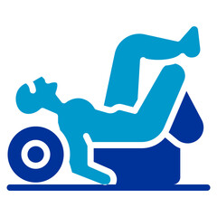 Foam Roller Stretch Vector Icon
