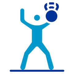 Kettlebell Swing Vector Icon