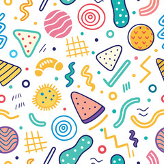 Colorful abstract shapes pattern (1)