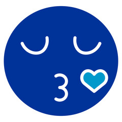 Face Blowing a Kiss Vector Icon