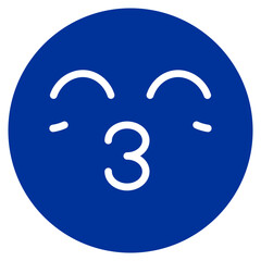 Naklejka premium Kissing Face Vector Icon