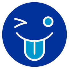 Winking Face with Tongue Vector Icon