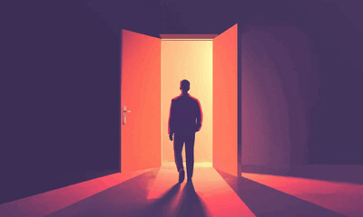 Obraz premium Exit Strategy, Vector flat minimalistic isolated illustration