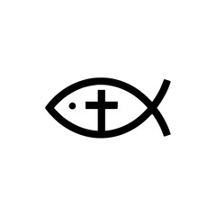 Fototapeta premium Christian fish symbol representing faith and belief in Christianity 