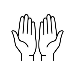 Obraz premium Hands in prayer position symbolizing faith and spirituality 