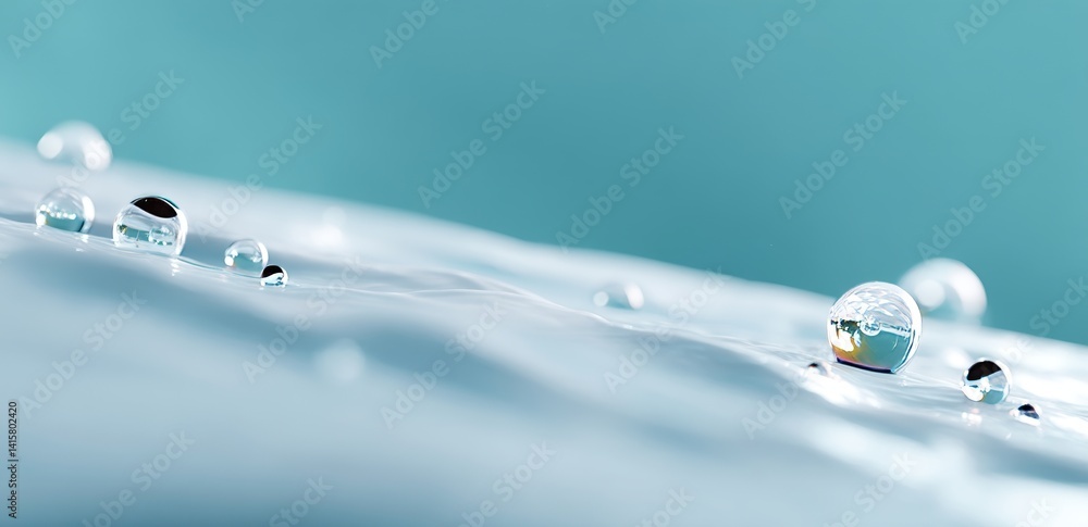 Aufkleber a clean and transparent water background with an abstract design of rippling waves and texture is sh