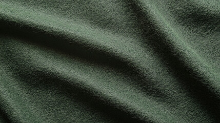 Dark green felt fabric with rough textured surface, rough textured fabric, earthy tone, green felt background