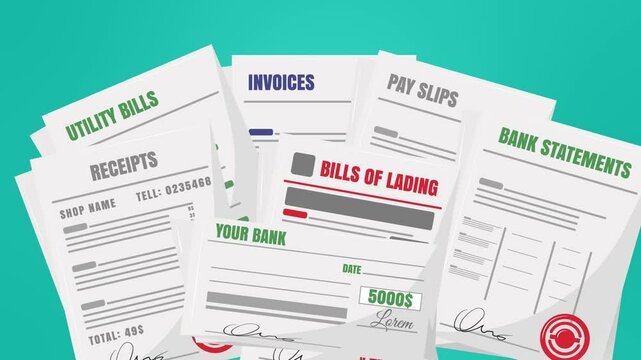 Slow Motion of Financial Documents Placed on Desk &ndash; Property, Income Tax, Bank Papers, Challans, and Letterheads

A realistic slow-motion shot of various official documents being placed on a wooden de