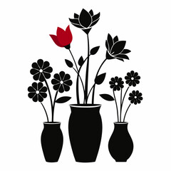 flowers-in-a-vase-6-set-silhouette-on-a-white-back