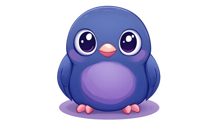 Obraz premium A cute cartoon bird with big eyes and a cheerful expression perfect for childrens content ed