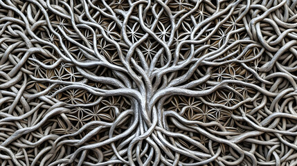 Intricate Carved Tree Design