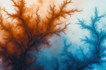 Obraz premium Mesmerizing Ink in Water: Abstract Photography of Swirling Colors and Organic Patterns