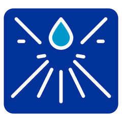Water Spray Zone Vector Icon