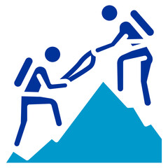 Climbing Partner Vector Icon
