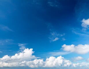 Fototapeta premium Sky with Light Clouds Background