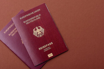 German passport, German document for travelling, border crossing