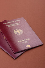 German passport, German document for travelling, border crossing