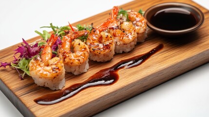 Shrimp Nigiri Sushi with Dipping Sauce Standard x6
