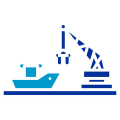 Harbor Repair Shop Vector Icon