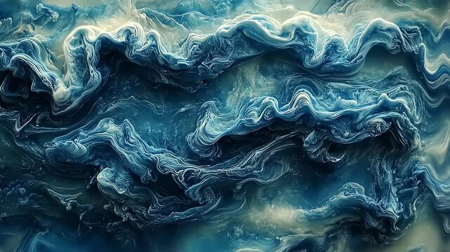 Abstract swirling blue and white texture