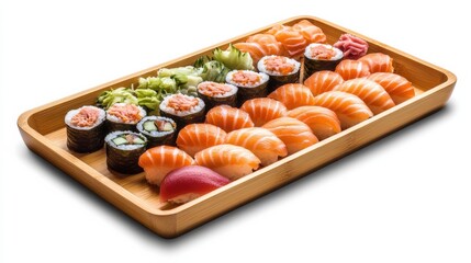 Sushi Platter with Sesame Tuna Rolls and Sashimi
