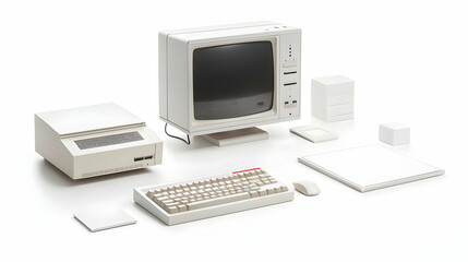 Retro Vintage Computer System Setup