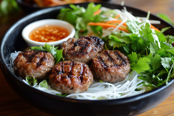 Bun Cha – Traditional Vietnamese Grilled Pork with Vermicelli Noodles