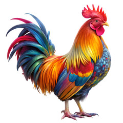 Fototapeta premium rooster isolated on white background