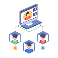 Online education network connecting students in virtual classrooms