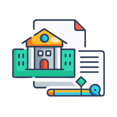 Architecture blueprint planning for building design vector illustration