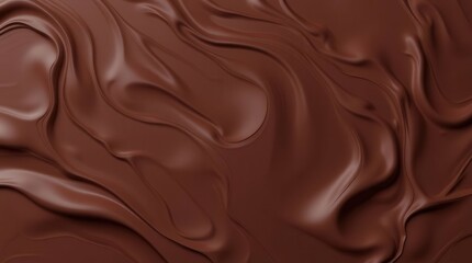 Fototapeta premium Smooth flowing melted chocolate texture.