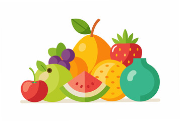vector illustration of fruits