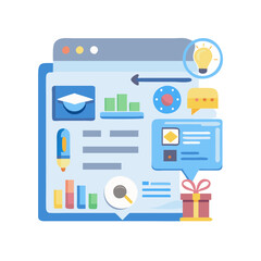 Online business analysis web page and creative elements