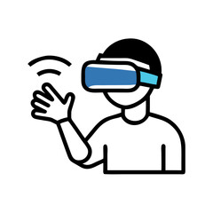 Blue Highlighter Illustration with Black Background