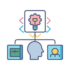 Brainstorming and Idea Generation Illustration with Brain and Lightbulb