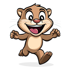 Otter Cute Illustration Vector Isolated Mascot Art