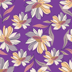 Seamless abstract floral.abstract background, beautiful, blossom, drawn, floral, flower background, flowers
