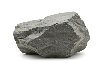 Large gray rock isolated on white background