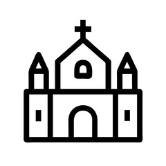 icon of a church building with cross and towers