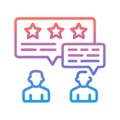 Customer feedback, reviews, and rating icon illustration concept